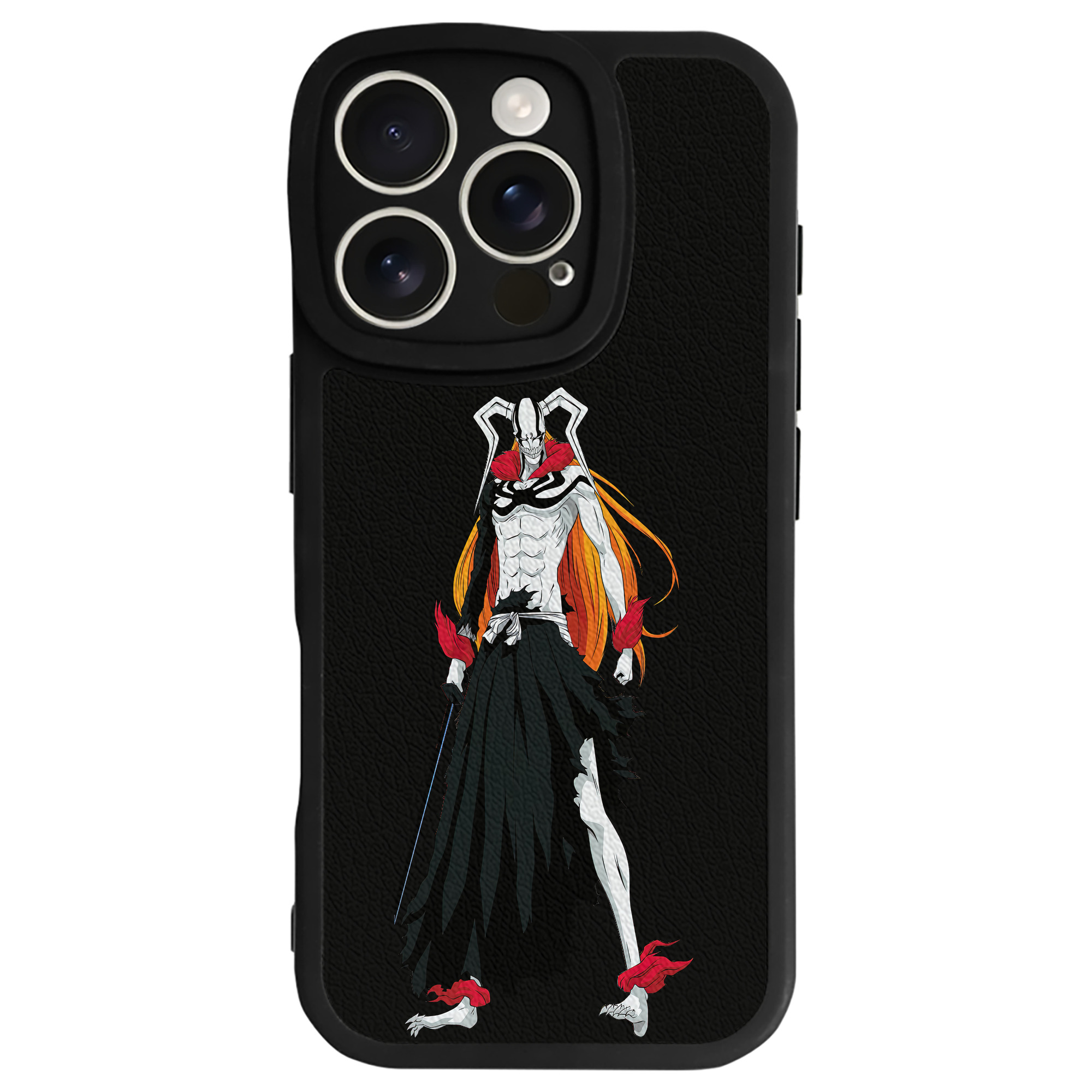 ブリーチ 黒崎一護（くろさき いちご）BLEACH Kurosaki Ichigo 【iPhone 16シリーズ対応】シリコンスマホケース（レザー調） 材質：シリコン